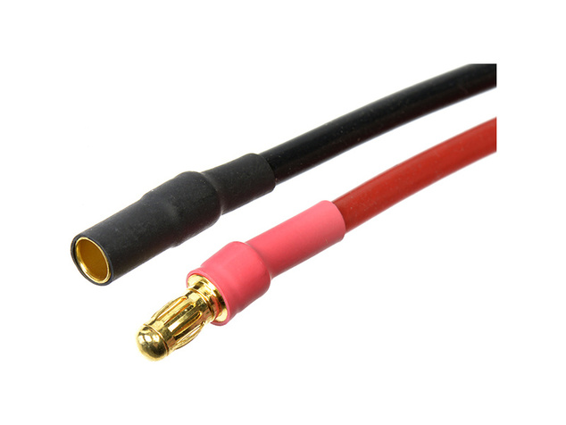 Konektor pozlátený 3.5mm s káblom kábel 14AWG 10cm (1 pár)