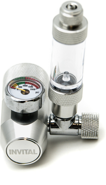INVITAL CO2 Regulator mit Nadelventil