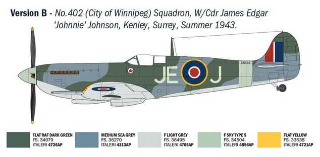 Modellbausatz Flugzeug 2843 - Spitfire Mk. IX Aces (1:48)