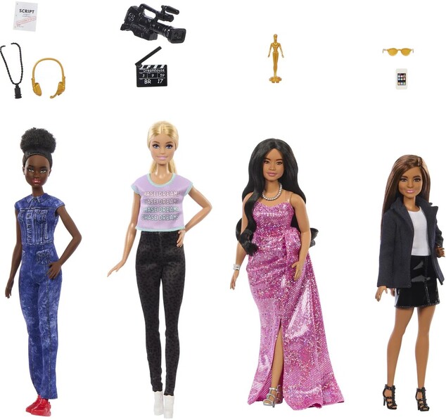 Mattel Barbie Sada 4ks bábik Filmové povolanie