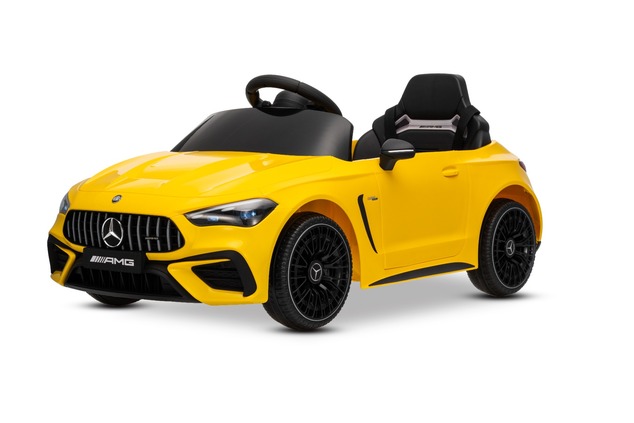 Elektrické autíčko Mercedes CLE 12V s pohonom zadných kolies, žlté, Jednomiestne, Lítiová