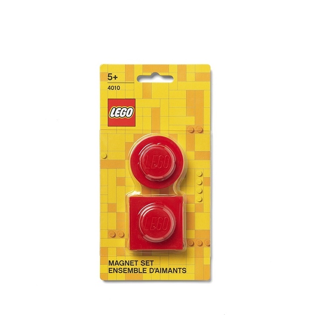 LEGO magnetky, set 2 ks červená