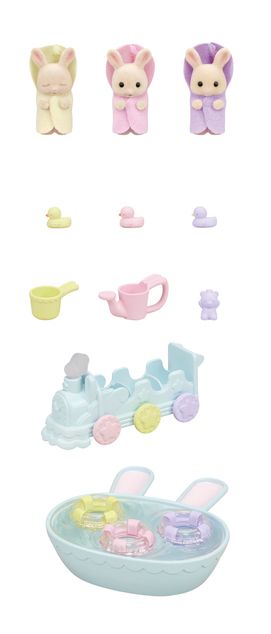 Sylvanian Families Kúpeľ trojčiat králikov