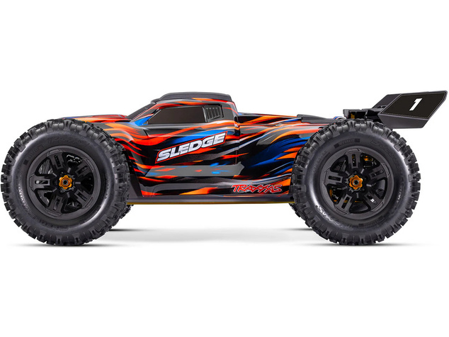 Traxxas Sledge 1:8 RTR červený s belted pneu