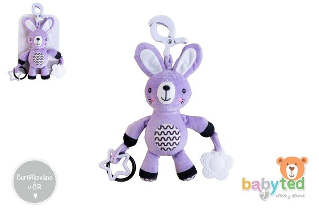 Zajačik/Zajac babyted hrkálka plyš 30cm záves na postieľku/kočík