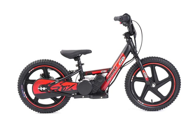 Gyermek elektromos futóbicikli RIRIBIKE RTX6 24V (16”), piros, Lítium akkumulátor, 250W Motor