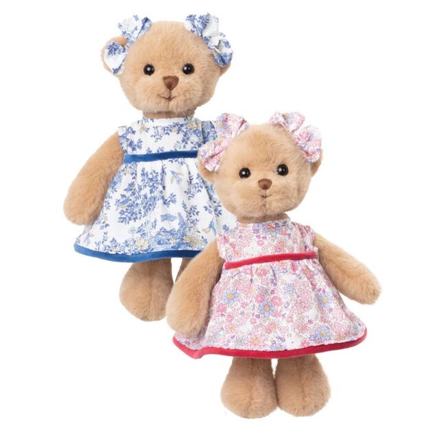BUKOWSKI Lilly ours en peluche robe bleue 25 cm