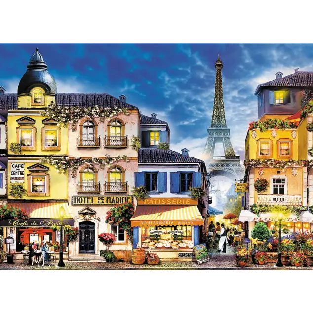 Trefl Drevené puzzle 1000 - Francúzska ulička