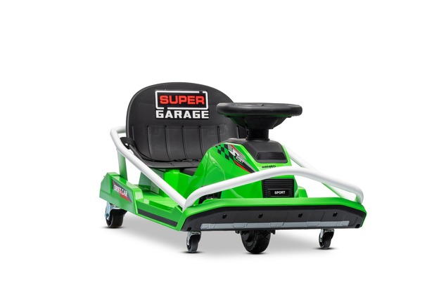 Beneo Motors Go-Kart da drift 24V, verde, 300W Motore Brushless, Batteria al litio, D
