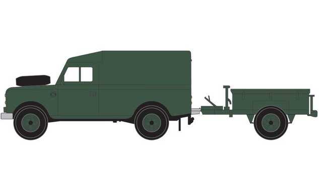Classic Kit Militär A02324 - LWB Land Rover (Hardtop) und Anhänger (1:76)