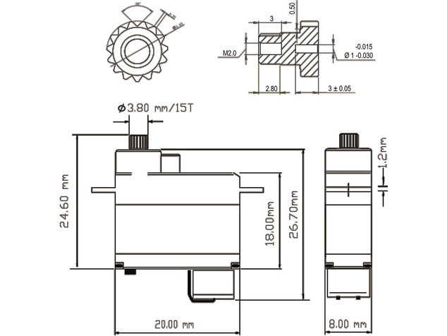 Robbe servo FS 141X HV 4.2kg.cm 0.040s/60° MG