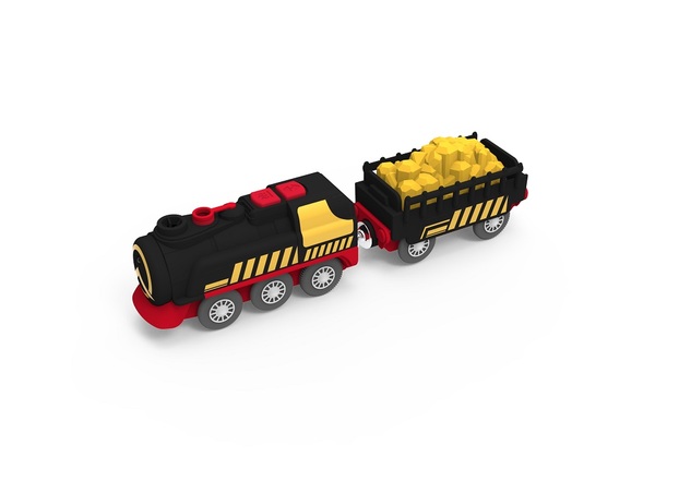 2Kids Toys Parný vlak na batérie s funkciou pary