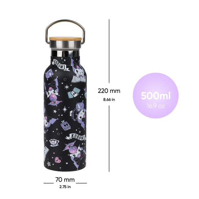 BAAGL Termofľaša s bambusovým viečkom Kuromi Fortune Dream, 500 ml