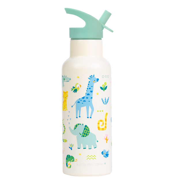 A Little Lovely Company - Edelstahl-Trinkflasche, 500 ml - Dschungel