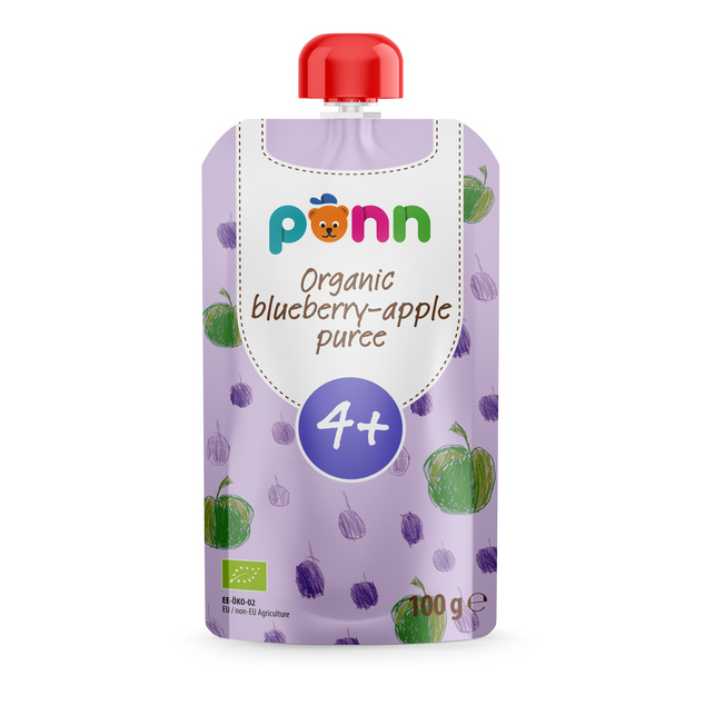 SALVEST Ponn BIO Jablko s čučoriedkami (100 g)