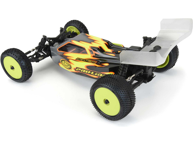 Pro-Line kolo 1:18, pneu Prism Carpet zadné, disk H8 žltý (2) (Losi Mini-B)