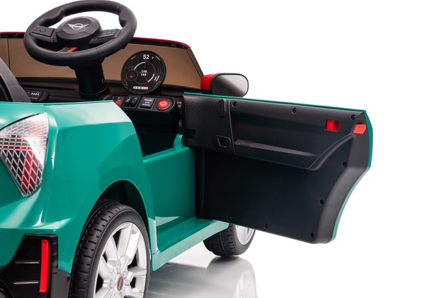 Elektrické autíčko BMW Mini Cooper 12V, zelené, USB Vstup s Bluetooth pripojením na MP3 Pr