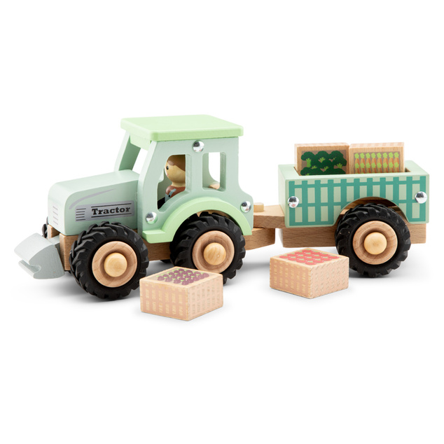 New Classic Toys Traktor s valníkom a nákladom