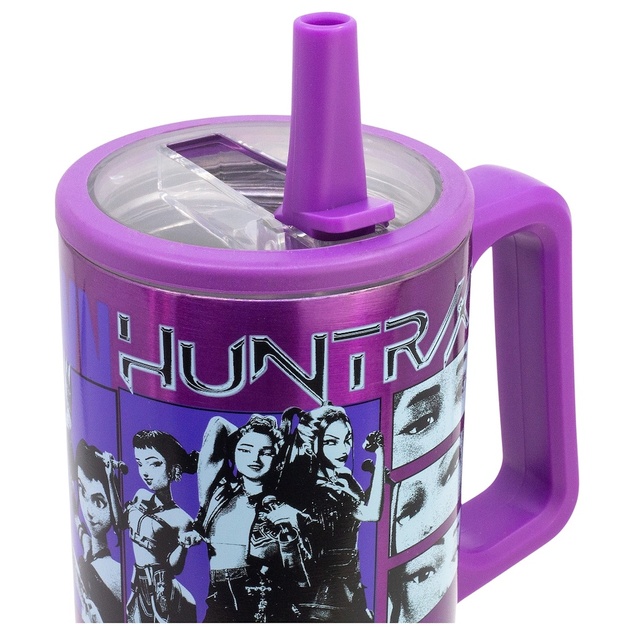 K-Pop Demon Hunters Tazza Termica con Cannuccia e Manico 920 ml