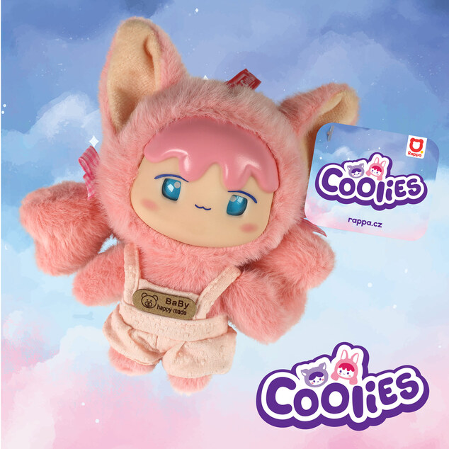 Păpușă de pluș roz COOLIES 15 cm