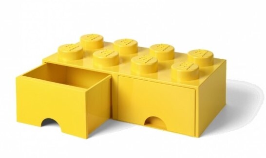 LEGO® úložný box 8 - so zásuvkami žltá 250 x 500 x 180 mm