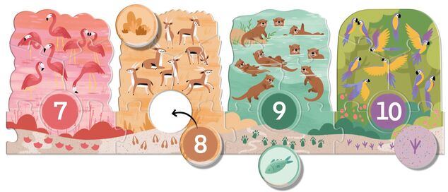 KukiKuk 80056 - Velké puzzle loto Výlet do ZOO