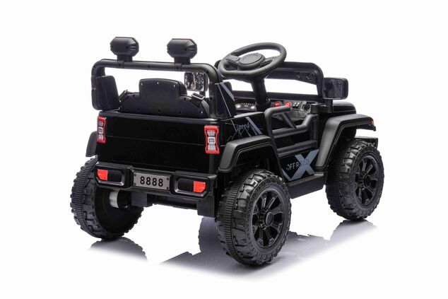 Elektrické autíčko OFFROAD NEW s pohonom zadných kolies, čierne, Lítiová batéria