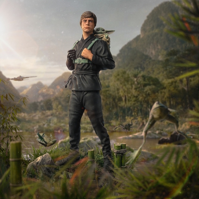 Iron Studios Star Wars: Boba Fett könyve - Luke Skywalker és Grogu 1/10