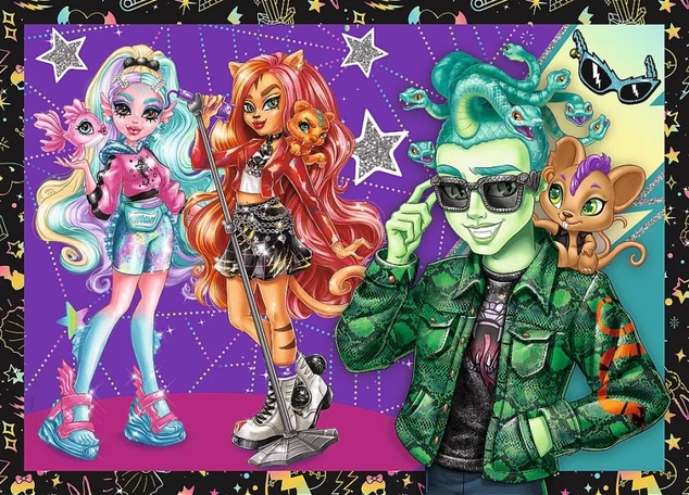 Trefl Puzzle Monster High: Elektrizujúci deň 4v1