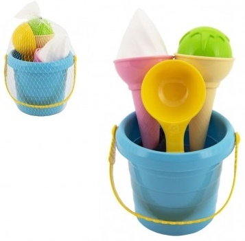 Sada na piesok plast vedierko + formičky zmrzlina