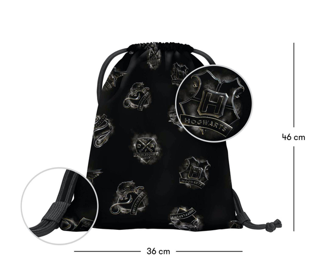 BAAGL SADA 3 Zippy Plus Harry Potter Rokfort Lumos: aktovka, peračník, vrecko