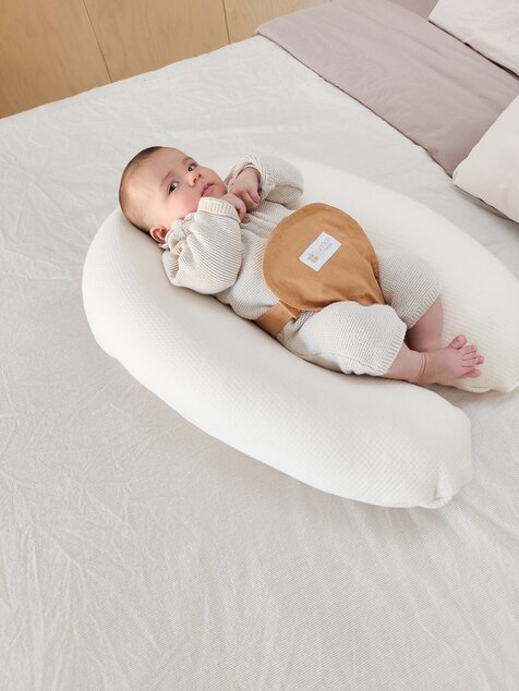 Cuscino gravidanza e allattamento Multirelax 3in1 Ecru, Cotone