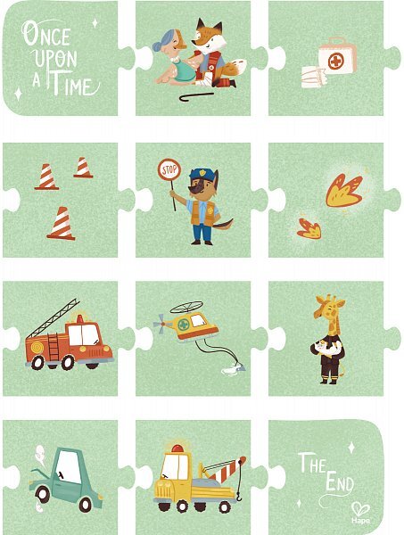 Hape Puzzle - vozila za spašavanje