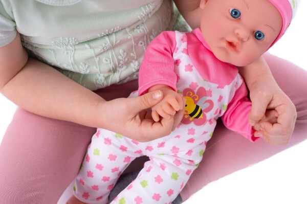 Baby kranker weicher Körper 36 cm aus Gummi mit Batteriezubehör mit Ton und Licht