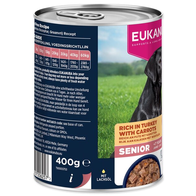 Konzerva EUKANUBA Senior bohatá na morčacie s mrkvou 400 g