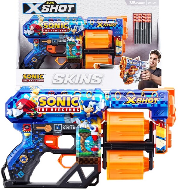 ZURU X-SHOT SKINS SONIC s 12 náboji