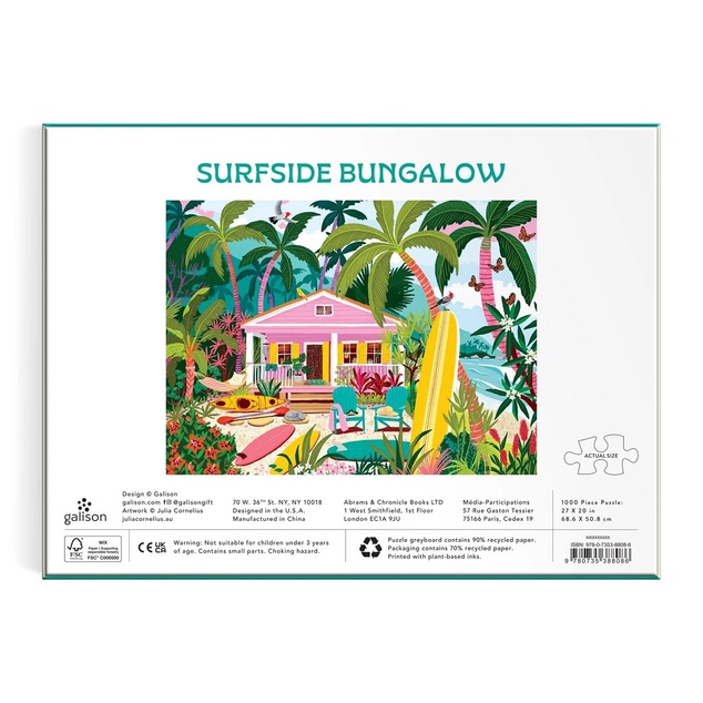 Galison Puzzle Bungalou de surf 1000 piese