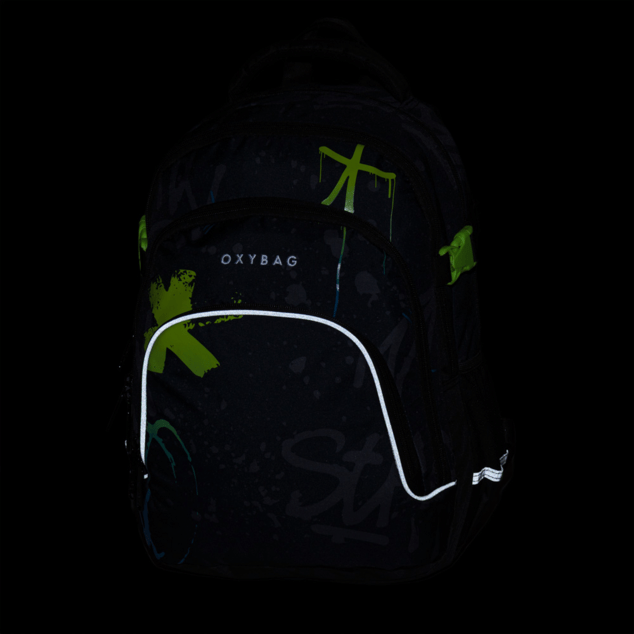 Zaino scolastico OXY SCOOLER Graffiti Blue