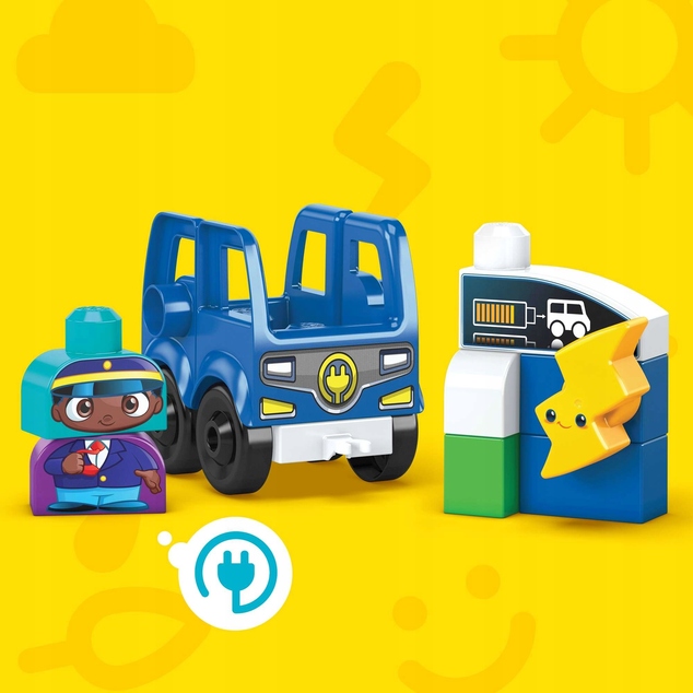 Mattel Mega bloks zelené mesto autobus nabi a choď HDX90