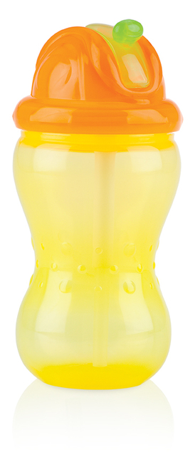 Nicht fließender Becher mit weichem, faltbarem Strohhalm und einstellbarem Durchfluss 360ml, 12m +