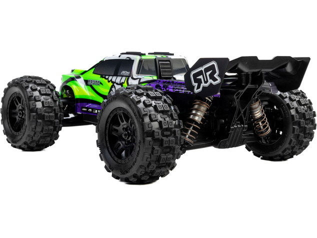 Pro-Line ruota 1:16, pneumatico Badlands, cerchio nero H12mm (2): Arrma Mini Kraton