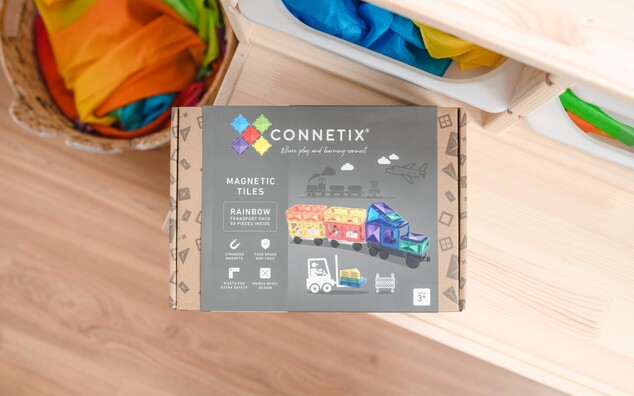 CONNETIX® Rainbow Transport Pack magnetisches Bausteinset 50 Stück
