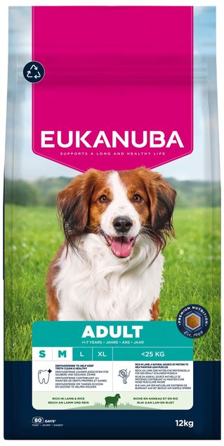 Krmivo EUKANUBA Adult Small and Medium rich in lamb 12 kg