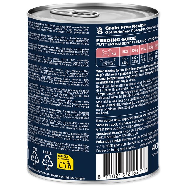 Konzerva EUKANUBA Senior bohatá na jahňacie so zemiakmi 400 g