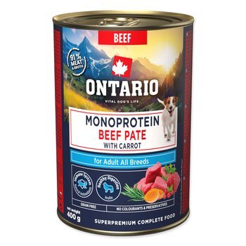 Konzerva Ontario Adult monoprotein hovädzie paté s mrkvou 400g