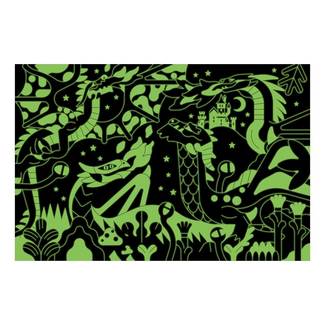 Mudpuppy Puzzle Draci - svieti v tme 100 dielikov