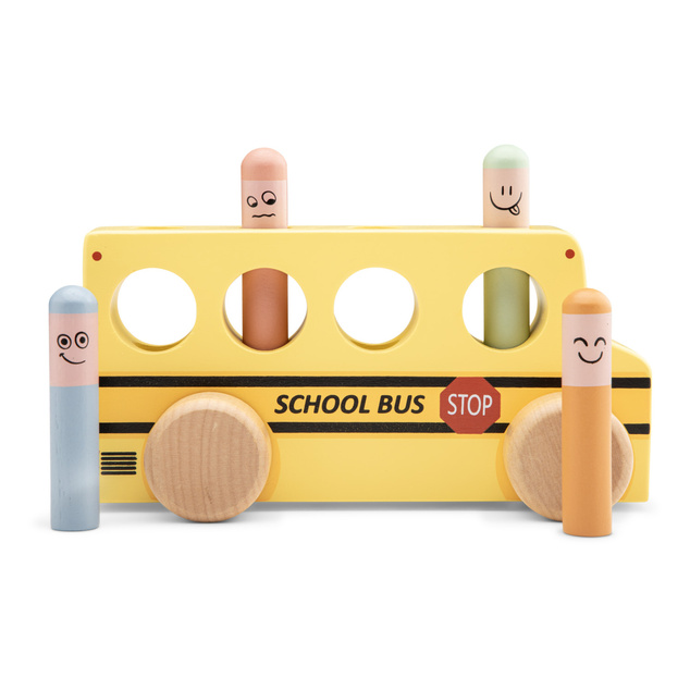New Classic Toys Pop-up - vyskakovacie štipce - školský autobus