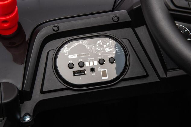 Elektrické autíčko UTV Small 12V, čierne, Pohon zadných kolies, 12V batéria