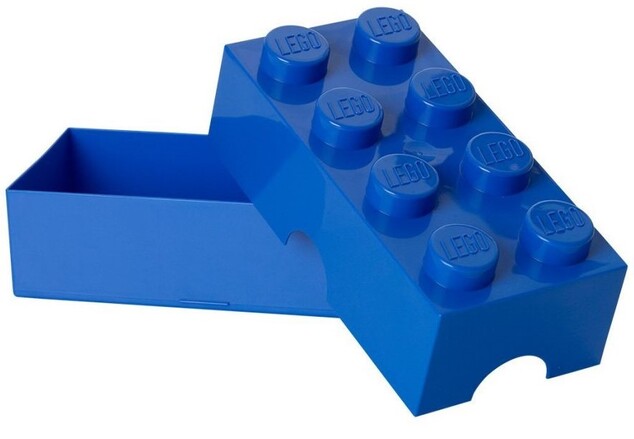 LEGO® box na desiatu 8 - modrá 100 x 200 x 75 mm