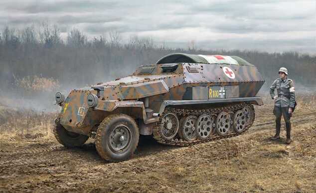 Model Kit military 7077 - Sd.Kfz. 251/8 Ambulance (1:72)